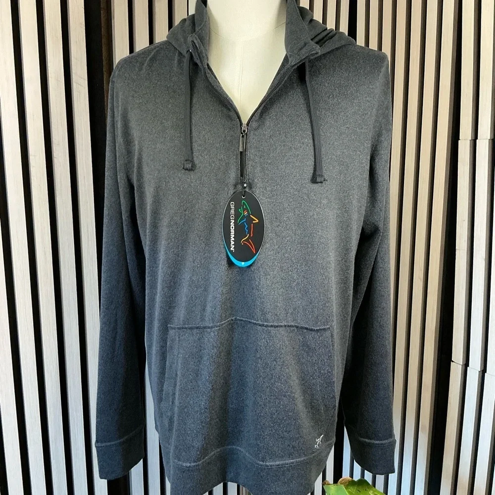 NWT Men’s Greg Norman 1/4 zip Pullover with Hood Sz XL